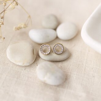 Glee Jewelry Gold plated Sparklina studs