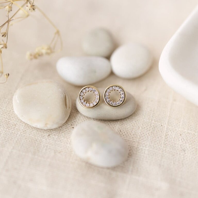 Glee Jewelry Gold plated Sparklina studs