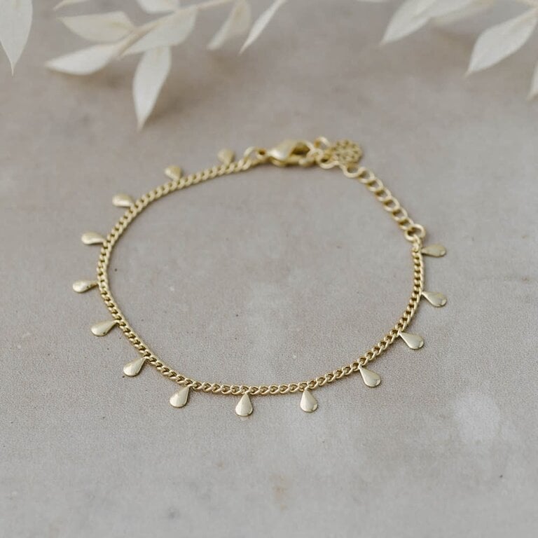 Glee Jewelry Gold plated Caprice fringe bracelet