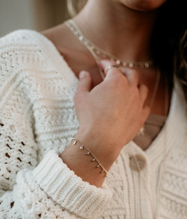 Glee Jewelry Gold plated Caprice fringe bracelet
