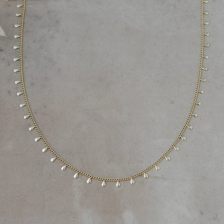 Glee Jewelry Gold plated Caprice fringe necklace