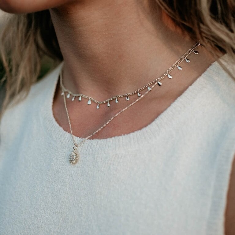 Glee Jewelry Gold plated Caprice fringe necklace