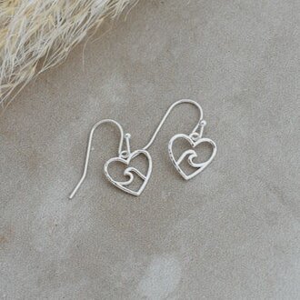 Glee Jewelry Silver plated Beach Lovers earrings