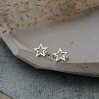 Glee Jewelry Gold plated Neutron star hoops