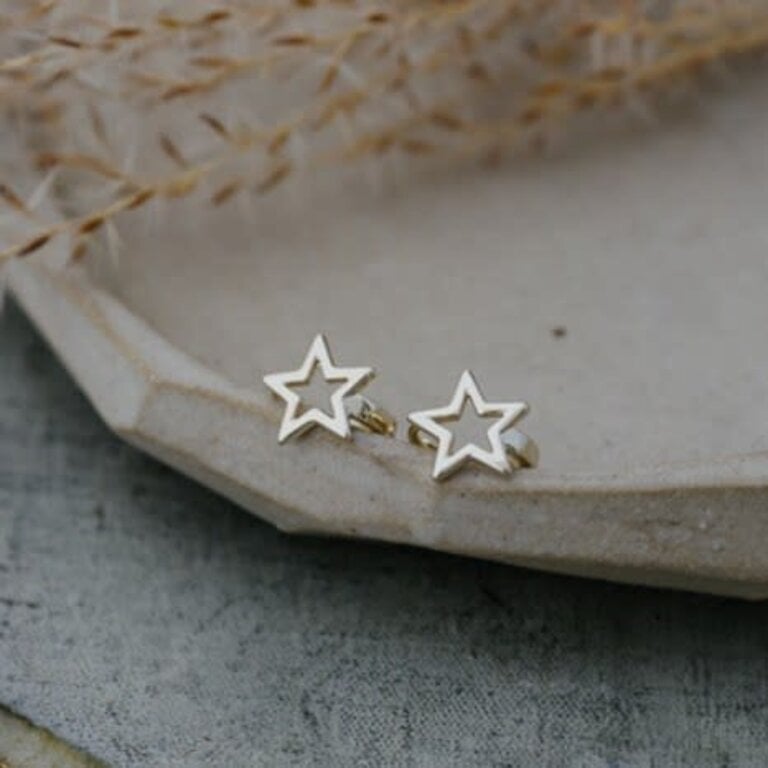 Glee Jewelry Gold plated Neutron star hoops