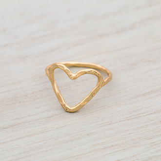 Glee Jewelry Gold plated Amore ring size 7