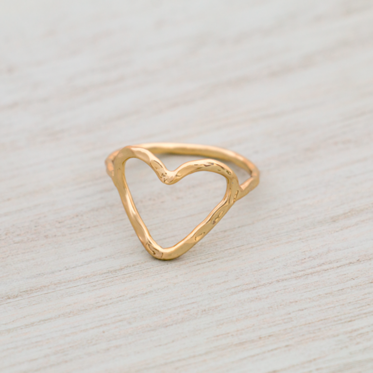 Glee Jewelry Gold plated Amore ring size 7
