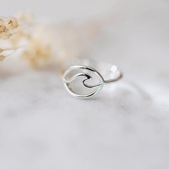 Glee Jewelry Silver plated Surfer ring