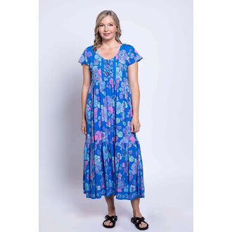 Blue Sky Sharpie long dress, Flora Splash