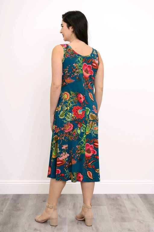 Blue Sky Evangelina dress, Teal Fantasy