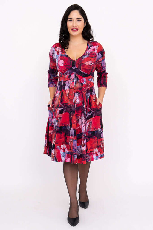 Blue Sky Pamela dress, Lipstick Thoughts