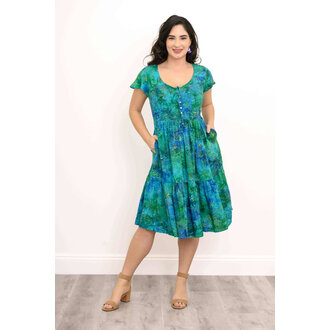 Blue Sky Sharpie dress, Tropical Azure