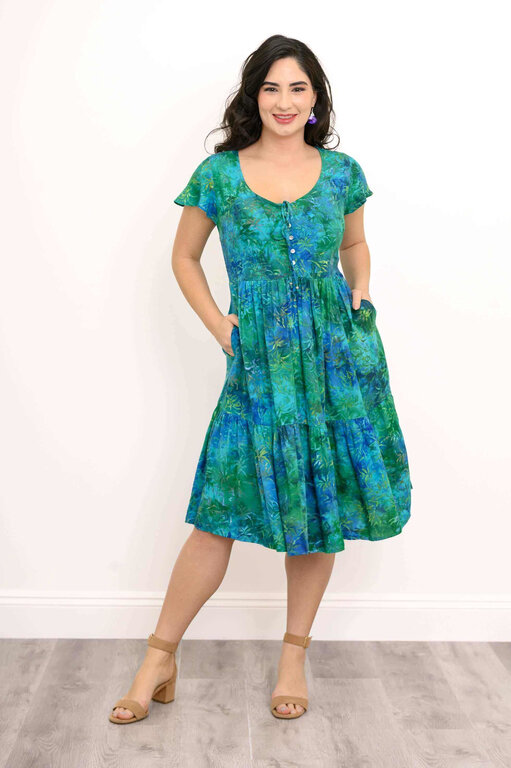 Blue Sky Sharpie dress, Tropical Azure