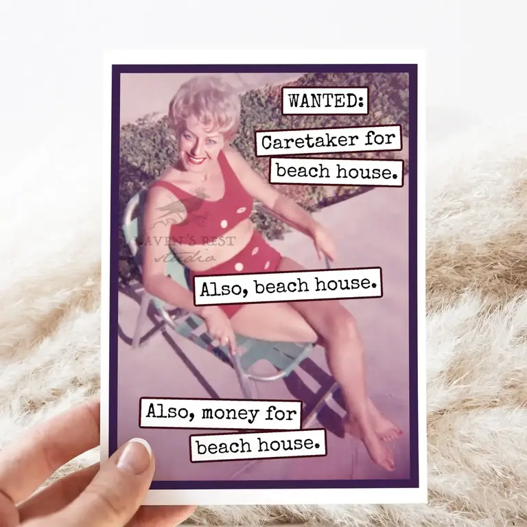 Raven's Rest RR Card: WANTED Caretaker for beach house