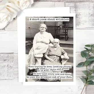 Raven's Rest RR Card: A short poem about wrinkles