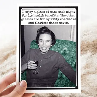 Raven's Rest RR Card: I enjoy a glass of wine each night