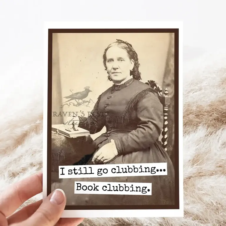 Raven's Rest RR Card: I still go clubbing book clubbing