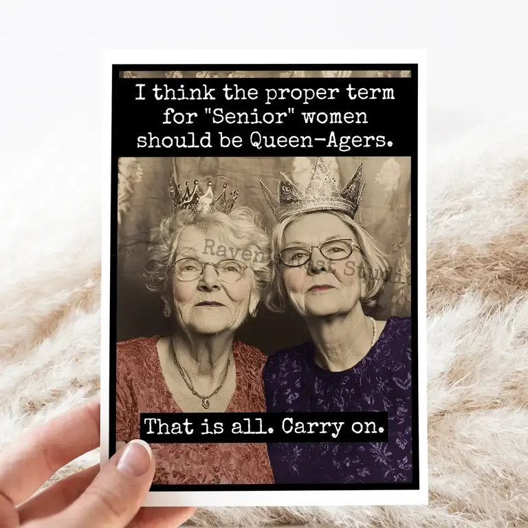 Raven's Rest Card ~ I think the proper term for senior women