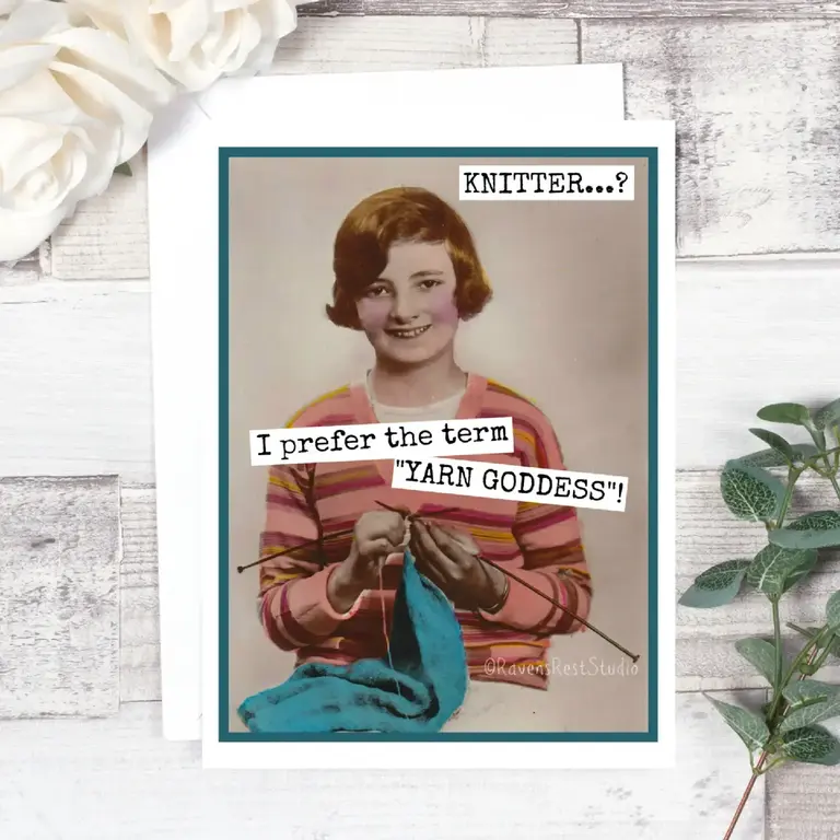 Raven's Rest RR Card: Knitter? I prefer the term