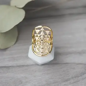 Wild Abandon WIld Abandon gold plated Sacred Geometry ring