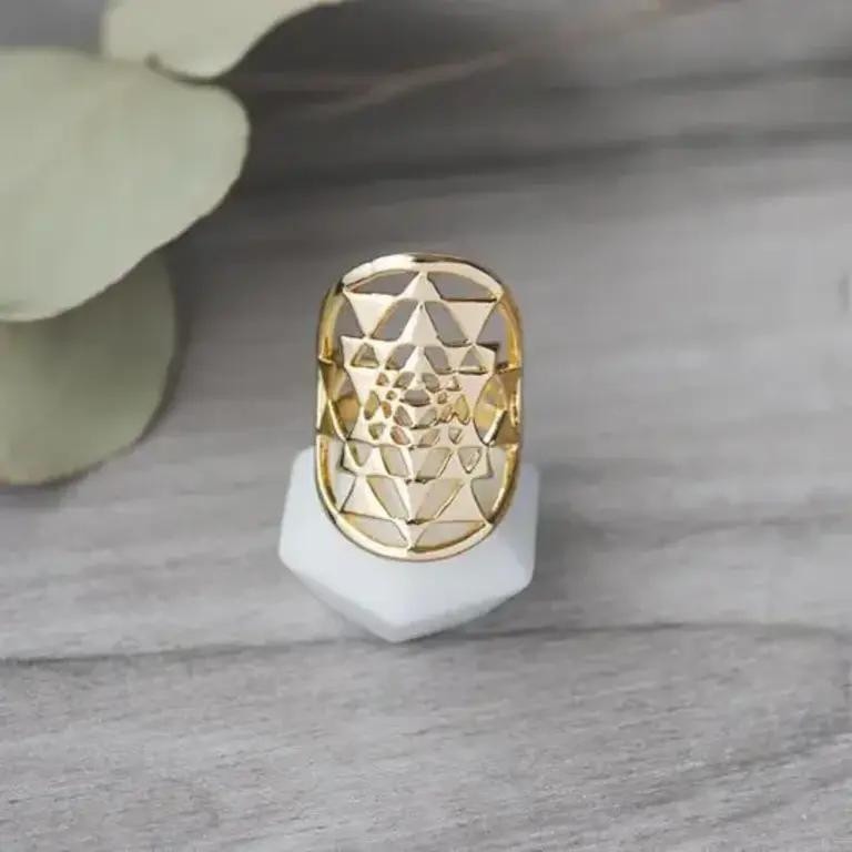 Wild Abandon WIld Abandon gold plated Sacred Geometry ring
