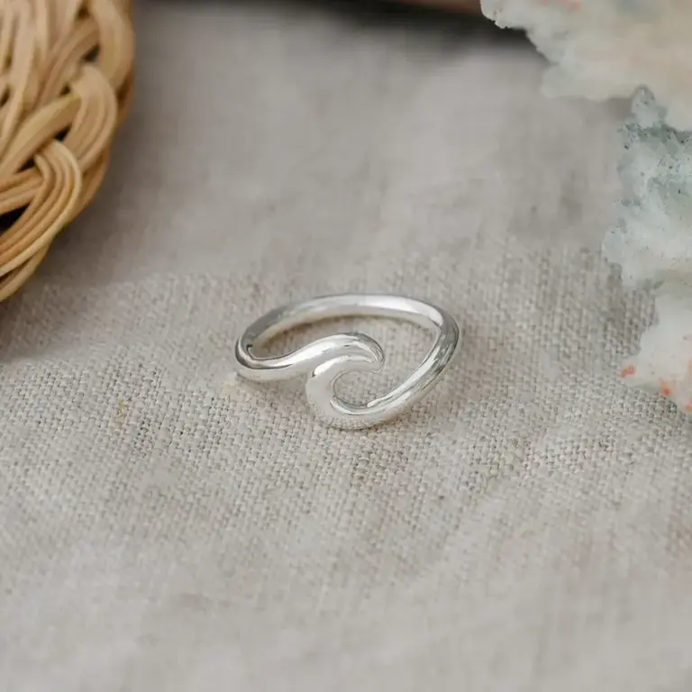 Wild Abandon Wild Abandon silver plated Surf Club ring size 8