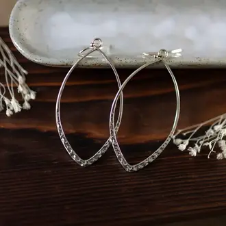 Wild Abandon Silver plated Almond earrings