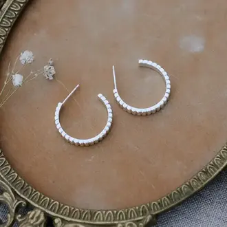 Wild Abandon Silver plated Axel hoops