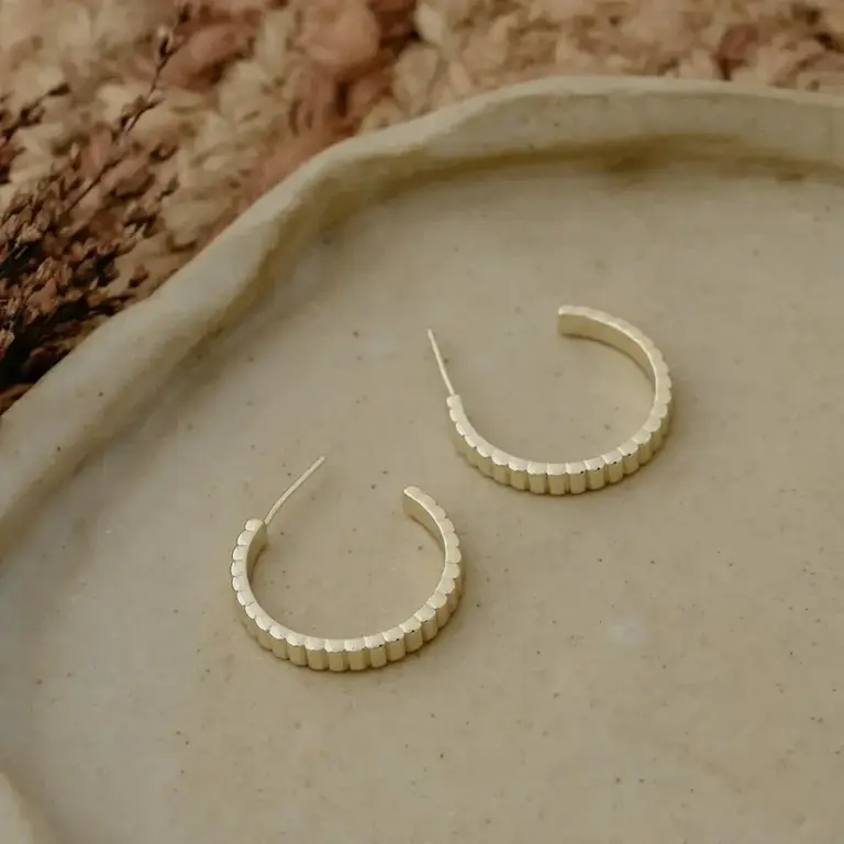 Wild Abandon Wild Abandon gold plated Axel hoops