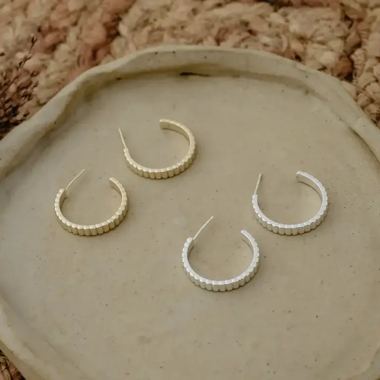 Wild Abandon Wild Abandon gold plated Axel hoops