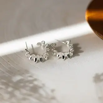 Wild Abandon Wild Abandon silver plated Crimped hoops