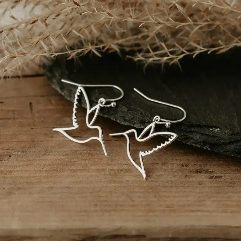 Wild Abandon Silver plated Flutter earrings