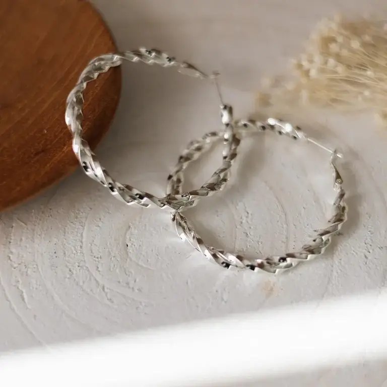 Wild Abandon Silver plated Gossip hoops