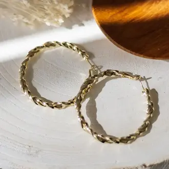 Wild Abandon Wild Abandon gold plated Gossip hoops
