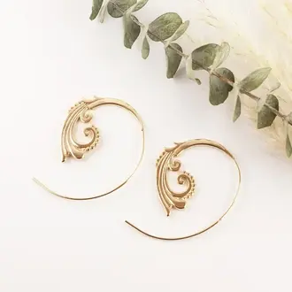 Wild Abandon Gold plated Henna earrings