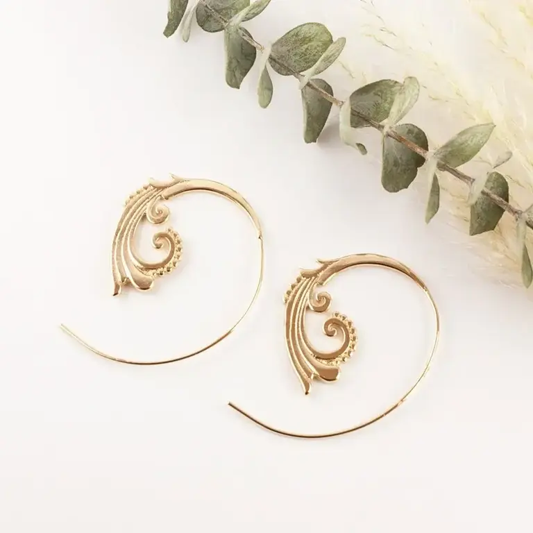 Wild Abandon Wild Abandon gold plated Henna earrings