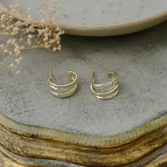 Wild Abandon Gold plated Ivette hoops
