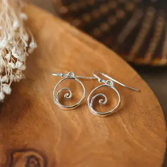 Wild Abandon Silver plated Little Beach earrings