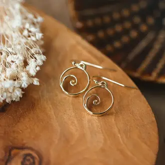Wild Abandon Gold plated Little Beach earrings