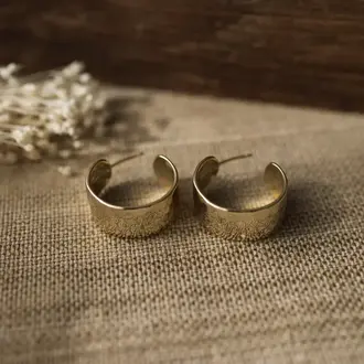 Wild Abandon Gold plated Koda hoops