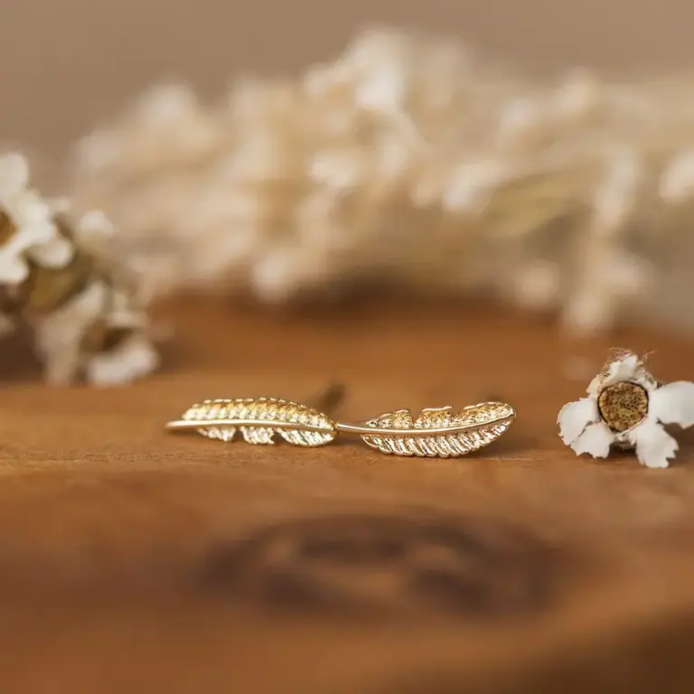 Wild Abandon Gold plated Fly Away studs