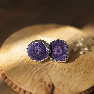 Wild Abandon Silver plated Geo Love studs