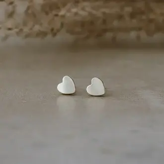 Wild Abandon Silver plated Little Heart studs
