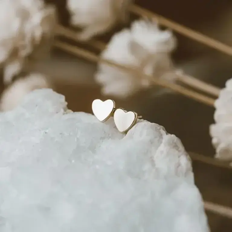 Wild Abandon Gold plated Little Heart studs