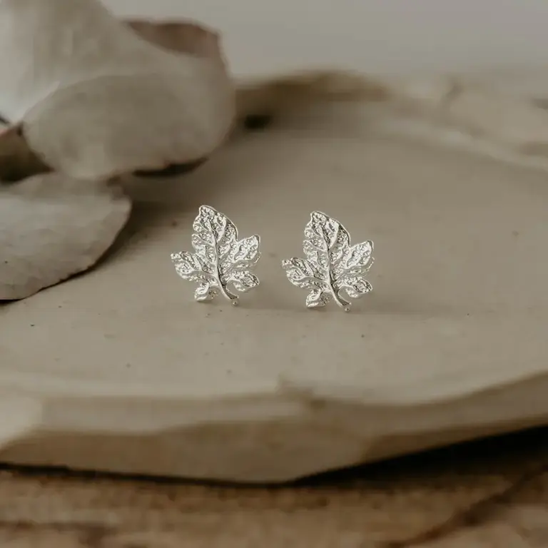 Wild Abandon Silver plated Maple studs