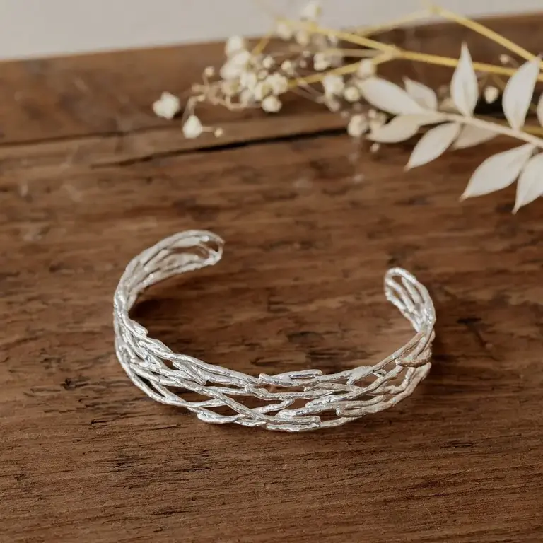 Wild Abandon Silver plated Twig cuff
