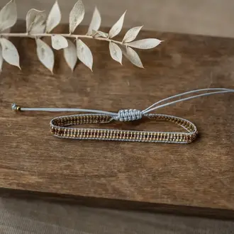 Wild Abandon Vagabond bracelet grey / brown / gold