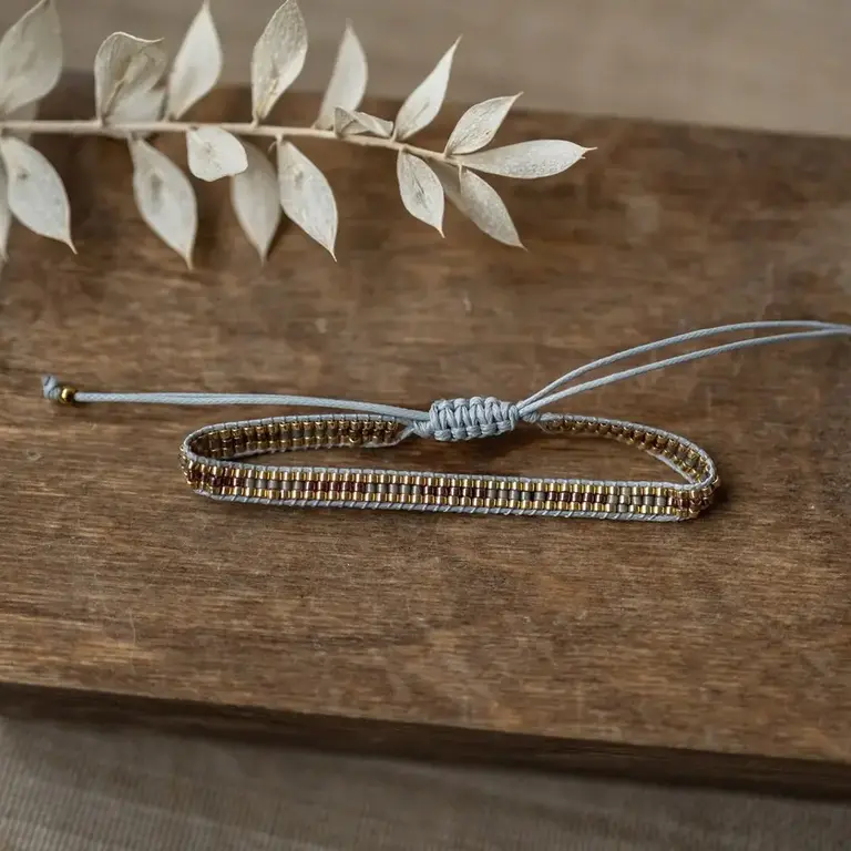 Wild Abandon Vagabond bracelet grey / brown / gold