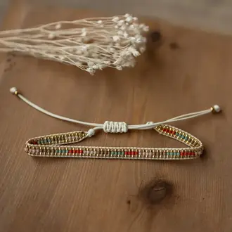 Wild Abandon Vagabond bracelet green / red / turquoise