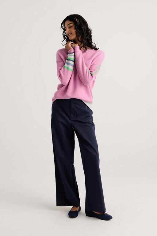 Zacket & Plover Pink parfait crew neck sweater cotton/cashmere,